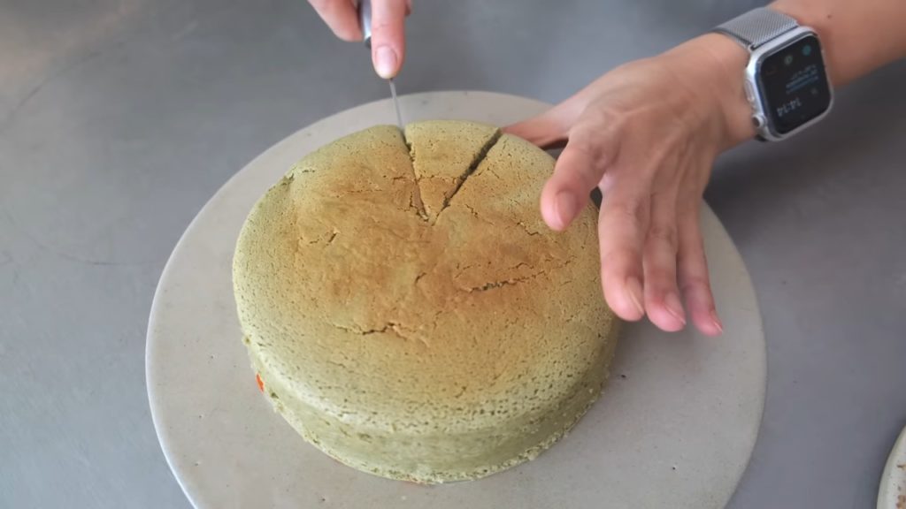 cheese cake japones de chocolate y matcha 7